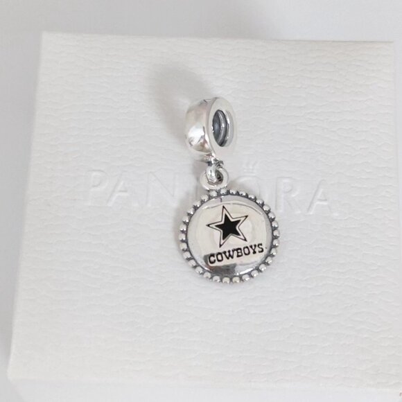 Pandora Dallas Cowboys NFL Logo Exclusive Dangle Charm with box - Picture 8 of 10